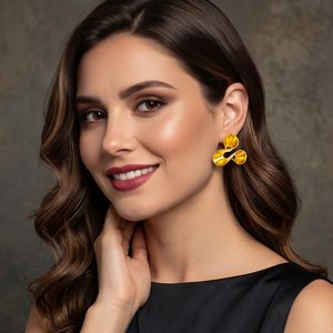 BROQUEL PLIEGUE  CHAPA DE ORO 18 KT