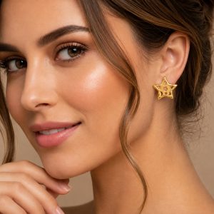 BROQUEL ESTRELLA  CHAPA DE ORO 18 KT
