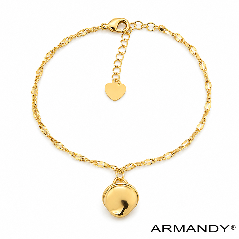 PULSERA LLAMADOR DE ANGELES CHAPA DE ORO 18 KT - Imagen 3
