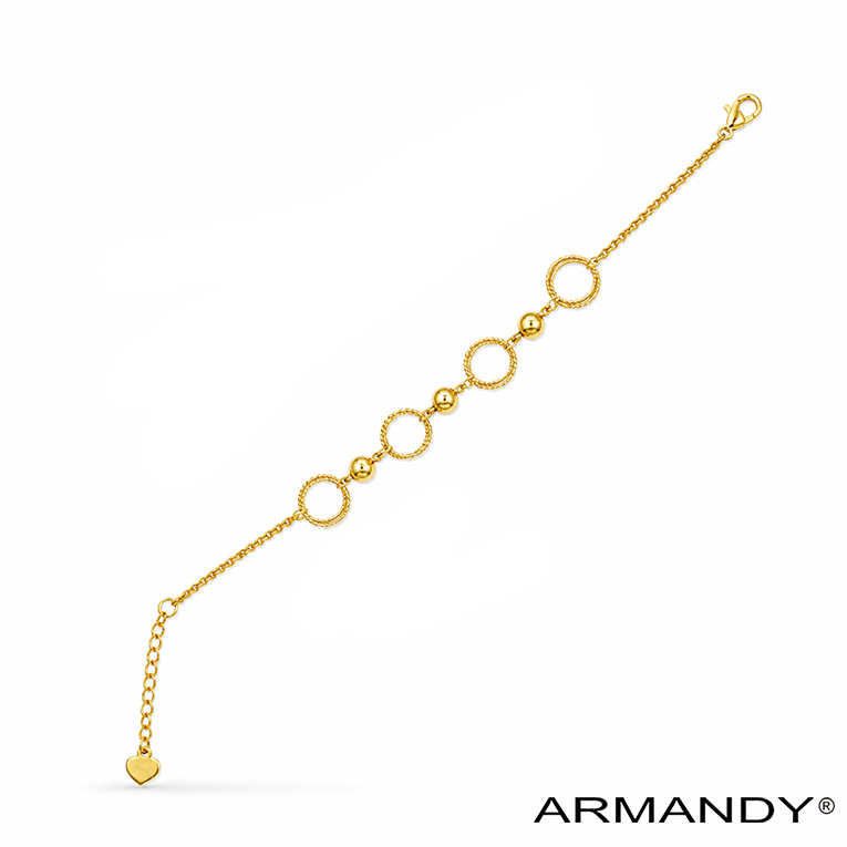 PULSERA CIRCULOS CHAPA DE ORO 18 KT - Imagen 4