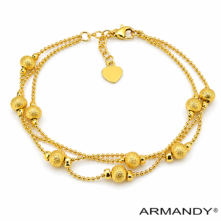 PULSERA ESFERAS CHAPA DE ORO 18 KT - Imagen 3