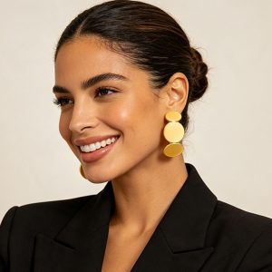 ARRACADA SEMICIRCULAR  CHAPA DE ORO 18 KT