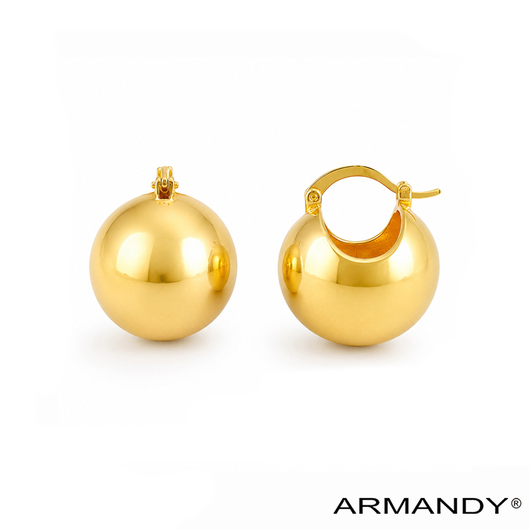 ARRACADA CANASTA CHAPA DE ORO 18 KT - Imagen 4