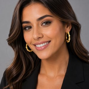 ARRACADA TORSAL  CHAPA DE ORO 18 KT